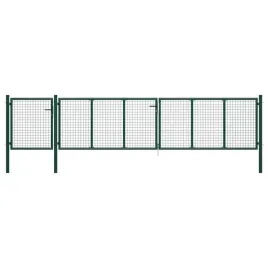 vidaxl-brama-ogrodzeniowa-stal-500-x-100-cm-zielona
