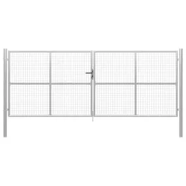 vidaxl-brama-ogrodowa-galwanizowana-stal-415x200-cm-srebrna