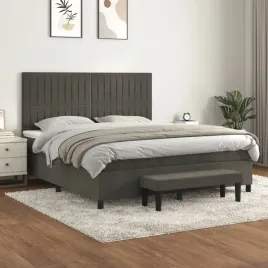 vidaxl-lozko-kontynentalne-z-materacem-ciemnoszare-180x200cm-aksamit