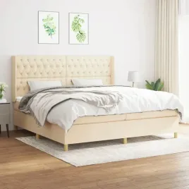 vidaxl-lozko-kontynentalne-z-materacem-kremowe-tkanina-200x200-cm