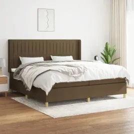 vidaxl-lozko-kontynentalne-z-materacem-brazowe-tkanina-200x200-cm
