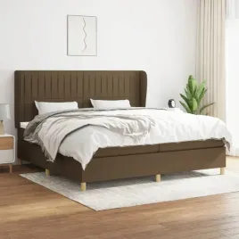 vidaxl-lozko-kontynentalne-z-materacem-brazowe-tkanina-200x200-cm