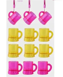 12x-mini-kieliszki-do-shotow-wodki-ksztalt-kufla-ze-smycza-zolty-roz-30ml