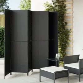 vidaxl-parawan-6-panelowy-czarny-polirattan