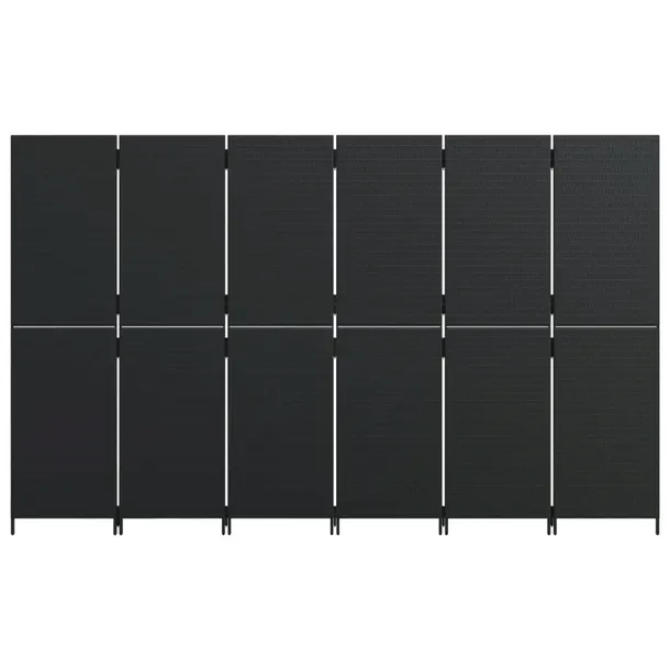 vidaxl-parawan-6-panelowy-czarny-polirattan-waga-z-opakowaniem-20-8-kg