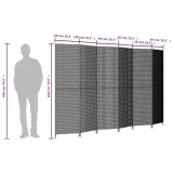 vidaxl-parawan-6-panelowy-czarny-polirattan-stan-nowy-wysokosc-parawanu-180-cm