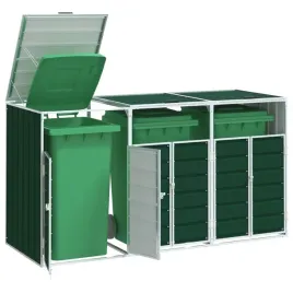vidaxl-obudowa-na-kosz-na-smieci-potrojna-zielona-216x81x115-cm
