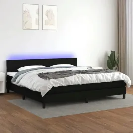 vidaxl-lozko-kontynentalne-z-materacem-czarne-200-x-200-cm-tkanina