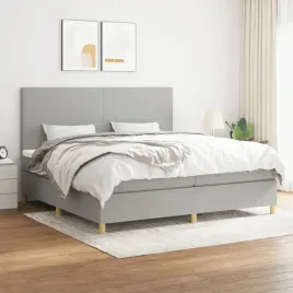 vidaxl-lozko-kontynentalne-z-materacem-jasnoszare-tkanina-200x200-cm