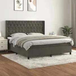 vidaxl-lozko-kontynentalne-z-materacem-ciemnoszare-160x200cm-aksamit
