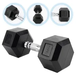 hantel-ogumowany-trexo-hex-10-kg-antyposlizgowa-powierzchnia-heksagonalny