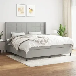vidaxl-lozko-kontynentalne-z-materacem-jasnoszare-tkanina-200x200-cm