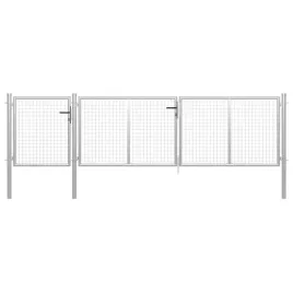 vidaxl-brama-ogrodzeniowa-stalowa-400-x-100-cm-srebrna