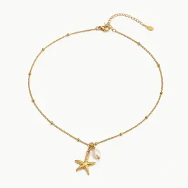 zloty-naszyjnik-sea-pearl-charm-stal-chirurgiczna-316l-zawieszka-rozgwiazda