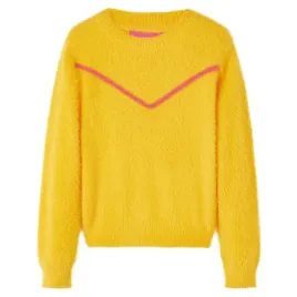 sweter-dzieciecy-z-dzianiny-ciemna-ochra-140
