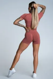 spodenki-treningowe-damskie-gym-glamour-seamless-cherry-l