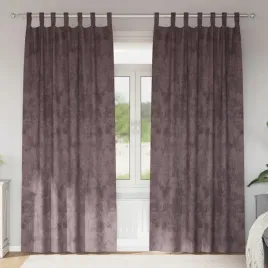 vidaxl-zaslony-welurowe-2-szt-z-oczkami-brazowe-245x140-cm
