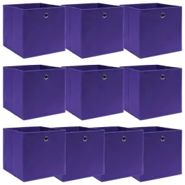 vidaxl-pudelka-10-szt-fioletowe-32x32x32-cm-tkanina