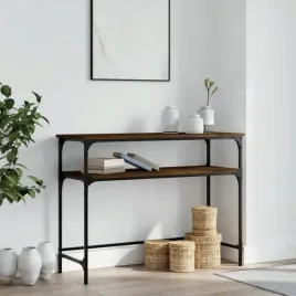 vidaxl-stolik-konsolowy-brazowy-dab-100x355x75-cm