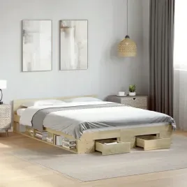 vidaxl-rama-lozka-z-szufladami-dab-sonoma-150x200-cm