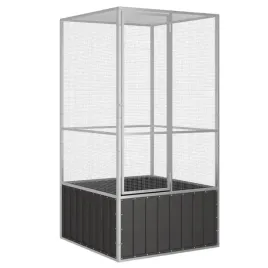 vidaxl-woliera-antracytowa-111x107x2115-cm-galwanizowana-stal