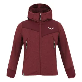 bluza-trekkingowa-dziecieca-salewa-agner-melange-pl-fz-hoody-syrah-128