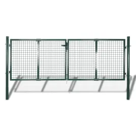 vidaxl-brama-ogrodzeniowa-stalowa-306x175-cm-zielona
