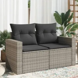 vidaxl-sofa-ogrodowa-z-poduszkami-2-osobowa-szara-polirattan