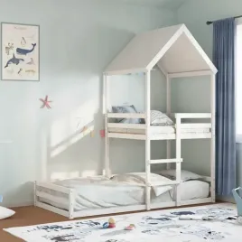 vidaxl-lozko-z-pietrem-i-daszkiem-biale-90x200-cm-drewno-sosnowe