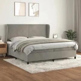 vidaxl-lozko-kontynentalne-z-materacem-jasnoszare-aksamit-200x200cm