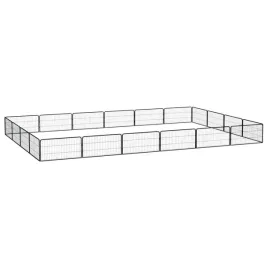 vidaxl-kojec-dla-psa-20-panele-czarny-100x50-cm-stal
