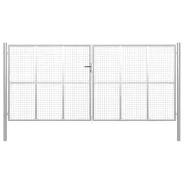 vidaxl-brama-ogrodowa-galwanizowana-stal-415x250-cm-srebrna