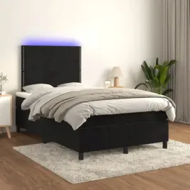 vidaxl-lozko-kontynentalne-z-materacem-i-led-czarny-aksamit-120x200cm