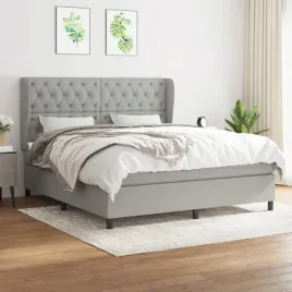 vidaxl-lozko-kontynentalne-z-materacem-jasnoszare-tkanina-160x200-cm
