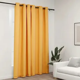 vidaxl-zaslona-stylizowana-na-lniana-przelotki-zolta-290x245-cm