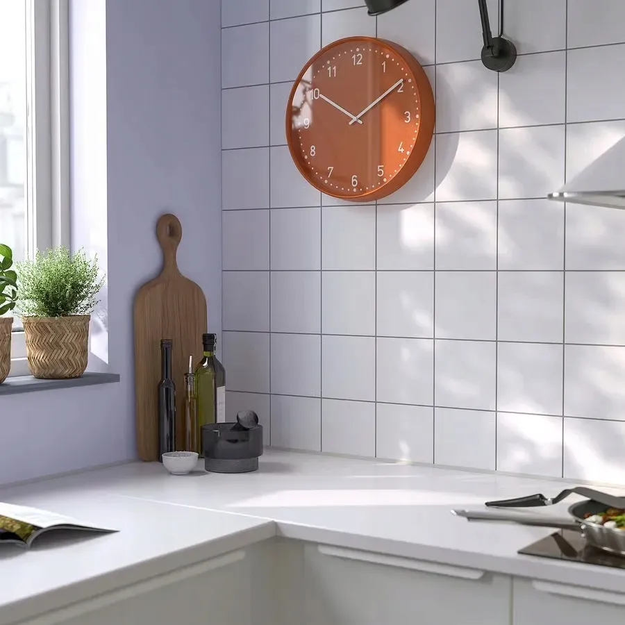 ikea-bondis-zegar-scienny-pomaranczowy-38-cm-stan-nowy