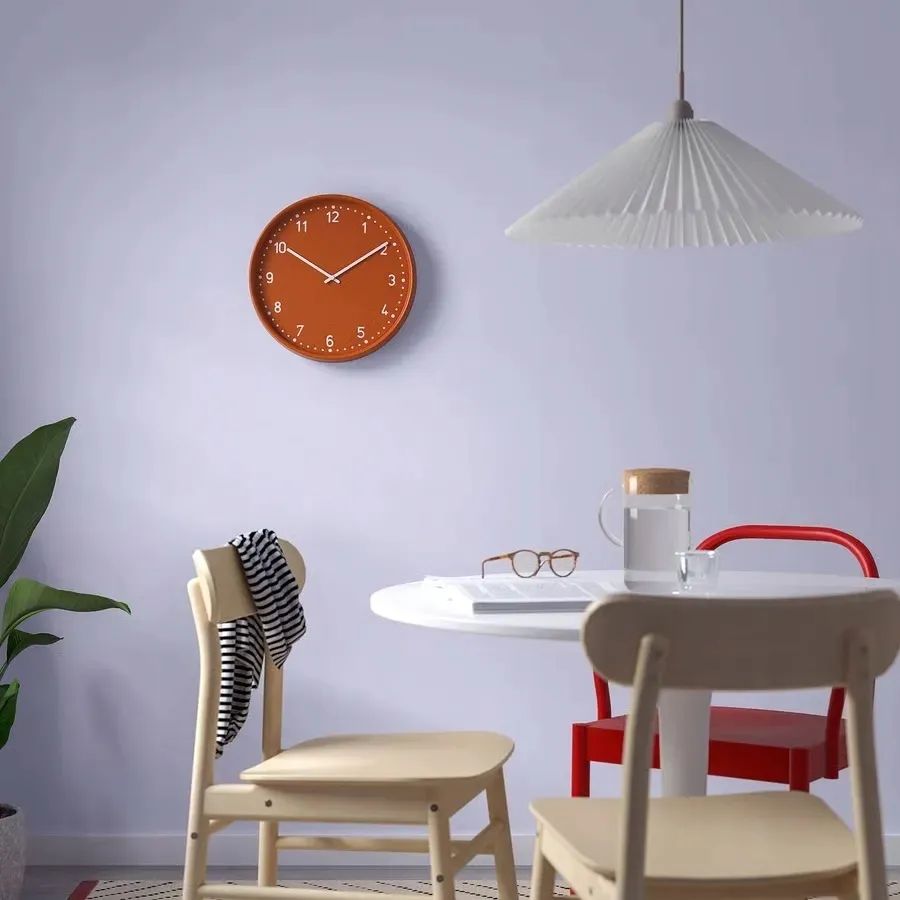 ikea-bondis-zegar-scienny-pomaranczowy-38-cm