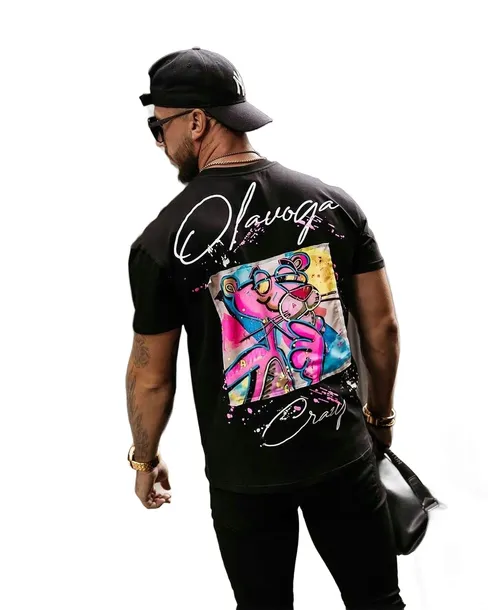 T-shirt męski OLAVOGA HUNTER 2025 czerń L