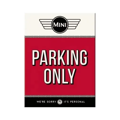 magnes-na-lodowke-mini-parking-only-red