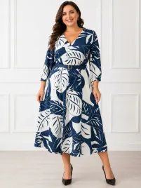 sukienka-plus-size-granatliscie-pasek-dekolt-v-biust-112-cm-dlugosc-122-cm