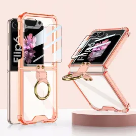 coque-etui-do-samsung-galaxy-z-flip-6-z-flip-7-fe-szklo-lcd-ring-pomarancz