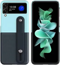 coque-skorzane-etui-do-samsung-galaxy-z-flip-4-granatowo-niebieski-uchwyt