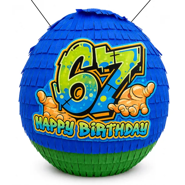 Piniata pinata gra 67 SIX SEVEN BRAINROT HAPPY BIRTHDAY XL + GRATISY 90 cm