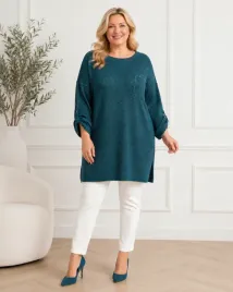 stylowy-sweter-oversize-turkusowy-ze-zlota-nitka-biust-150cm