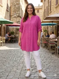 koszula-tunika-damska-rozowa-bawelniana-plus-size-biust-126-cm