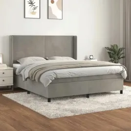 vidaxl-lozko-kontynentalne-z-materacem-jasnoszare-180x200cm-aksamit