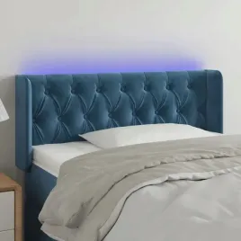 vidaxl-zaglowek-do-lozka-z-led-ciemnoniebieski-93x16x78-88cm-aksamit