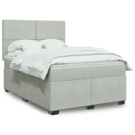 vidaxl-lozko-kontynentalne-z-materacem-jasnoszare-140x190cm-aksamit
