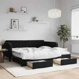 vidaxl-sofa-rozsuwana-z-szufladami-czarna-100x200-cm-aksamit