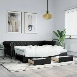 vidaxl-sofa-rozsuwana-z-szufladami-czarna-90x200-cm-sztuczna-skora